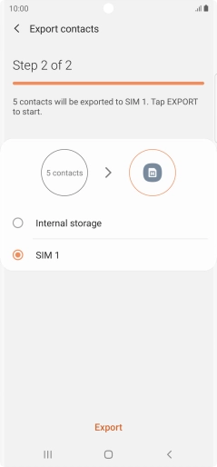 Press Export. Press Export.