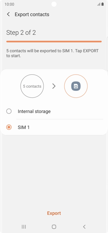 Press Export. Press Export.