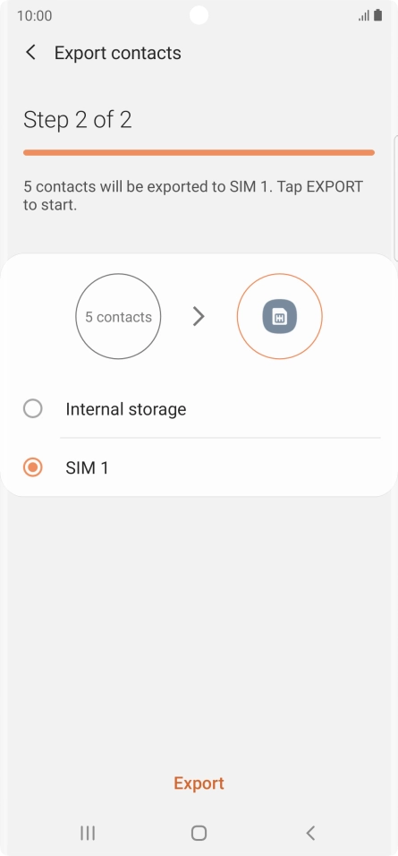 Press Export. Press Export.