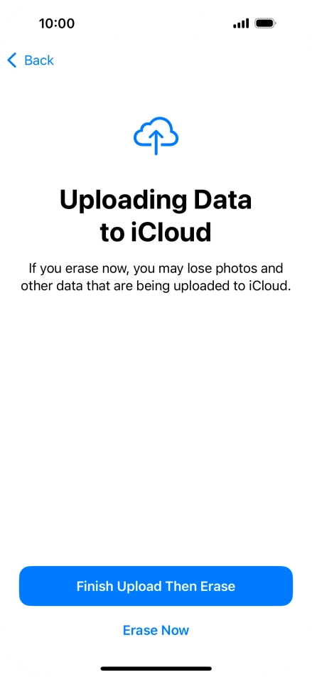 Press Erase Now. Press Erase Now.