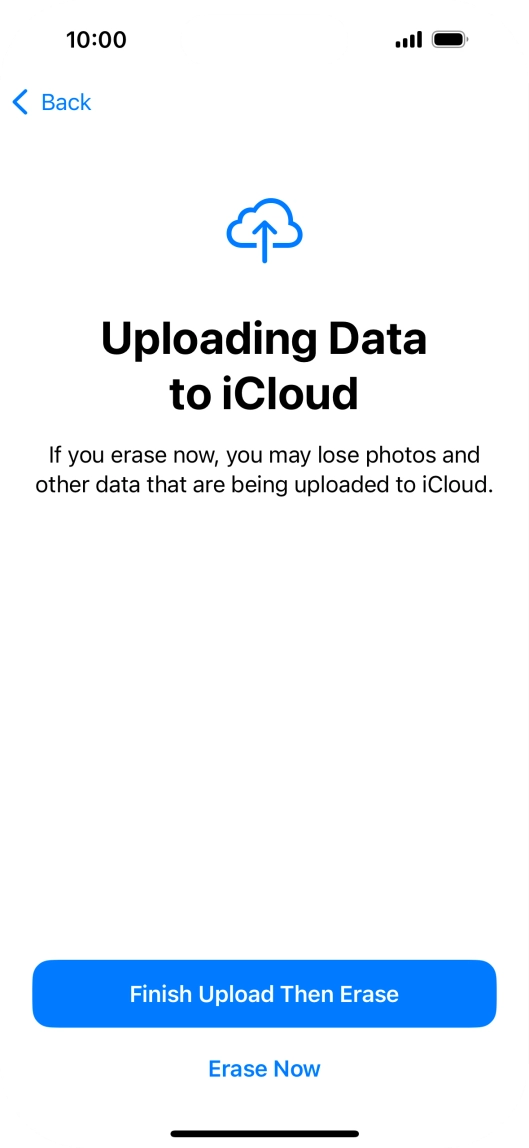 Press Erase Now. Press Erase Now.