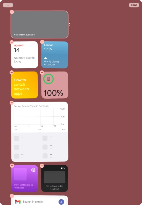 Press the add icon. Press the add icon.