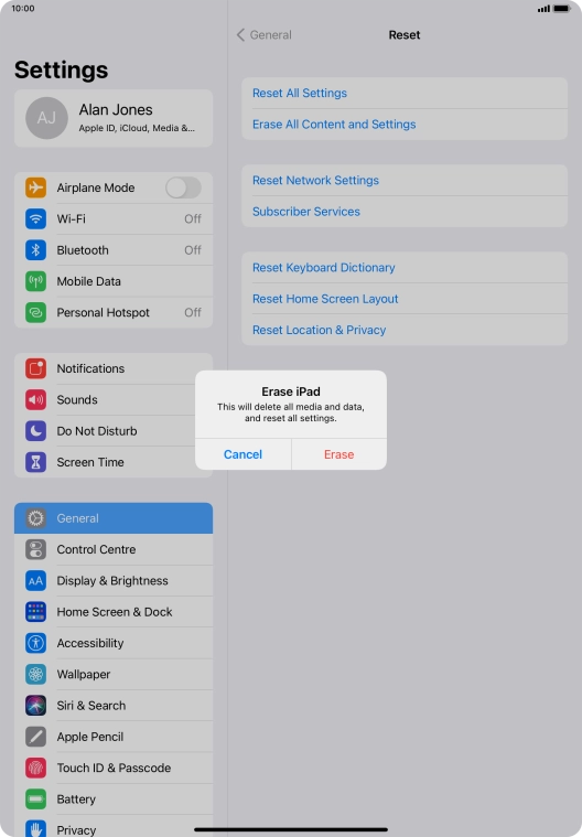 Press Erase. Press Erase.