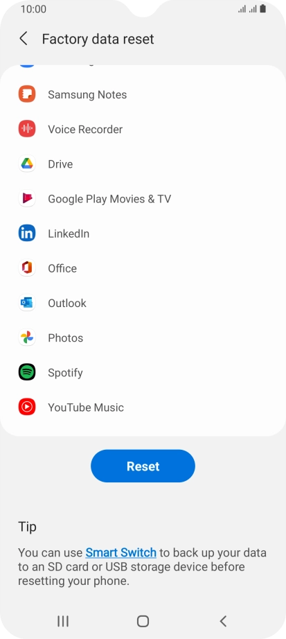 Press Reset. Press Reset.