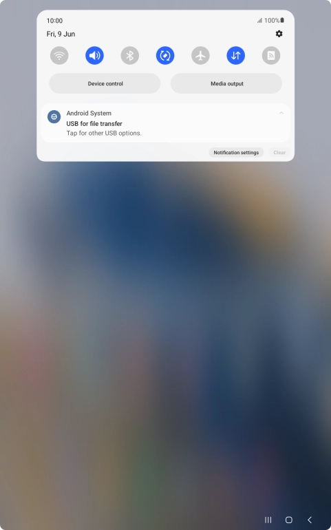 Press Tap for other USB options.. Press Tap for other USB options..