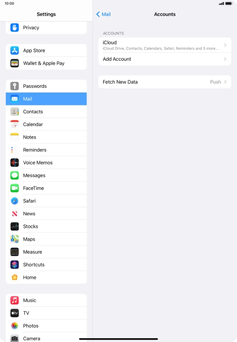 Press Add Account. Press Add Account.