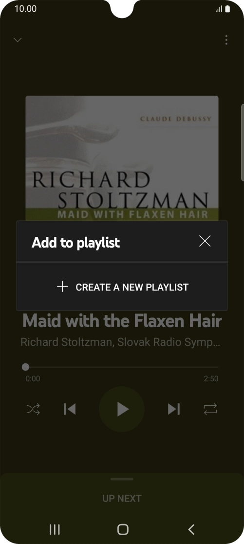 Press CREATE A NEW PLAYLIST. Press CREATE A NEW PLAYLIST.