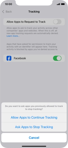 If you turn off the function, press the required setting. If you turn off the function, press the required setting.