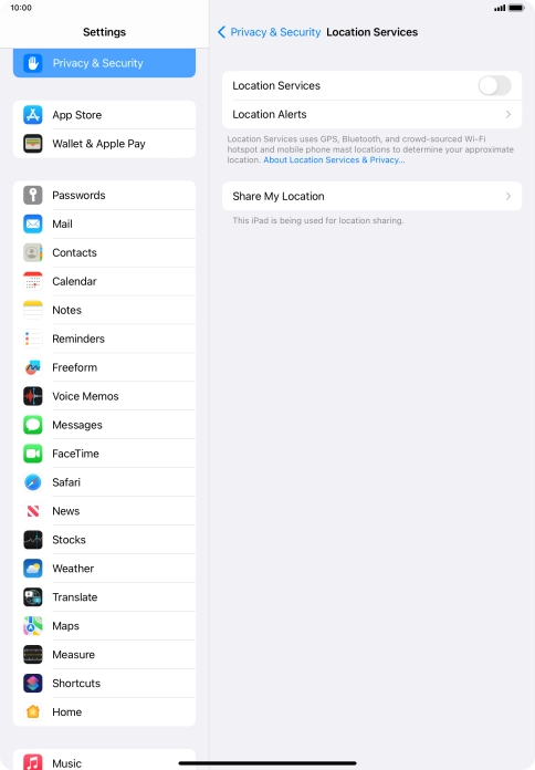 Press the indicator next to Press the indicator next to