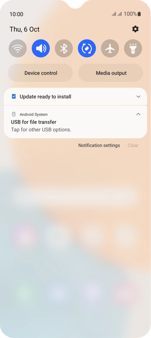 Press Tap for other USB options.. Press Tap for other USB options..