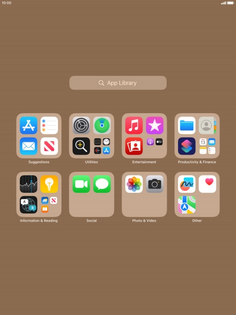 Press the required app. Press the required app.