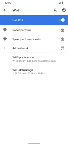 Press the required Wi-Fi network. Press the required Wi-Fi network.
