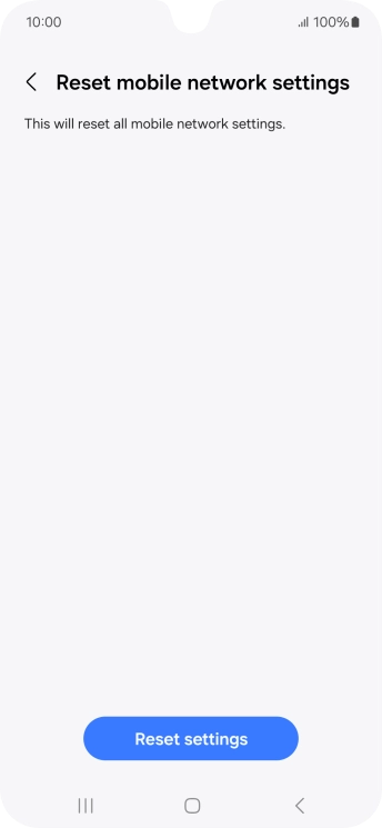 Press Reset settings. Press Reset settings.
