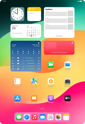 If you're using a Widget Stack: slide up or down on the stack to select the required widget. If you're using a Widget Stack: slide up or down on the stack to select the required widget.