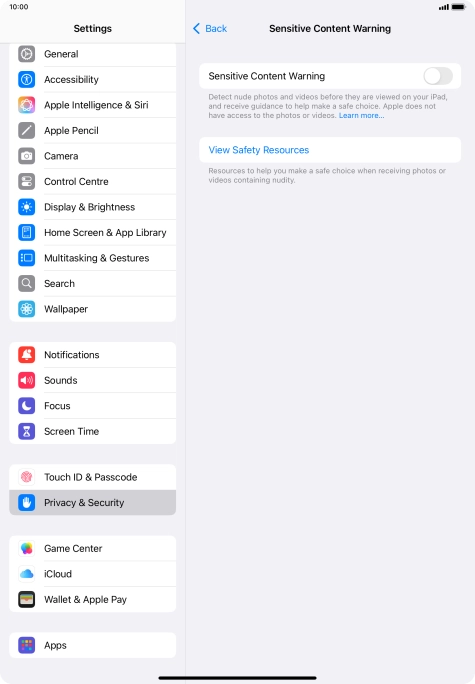 Press the indicator next to Press the indicator next to