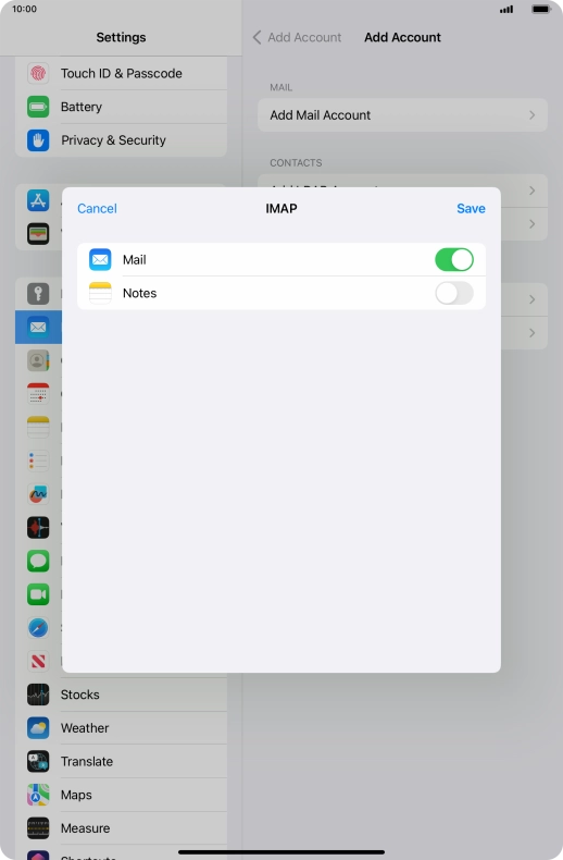 Press Save. Your email account has now been set up. To select more settings for incoming and outgoing server, proceed with the following steps. Press Save. Your email account has now been set up. To select more settings for incoming and outgoing server, proceed with the following steps.