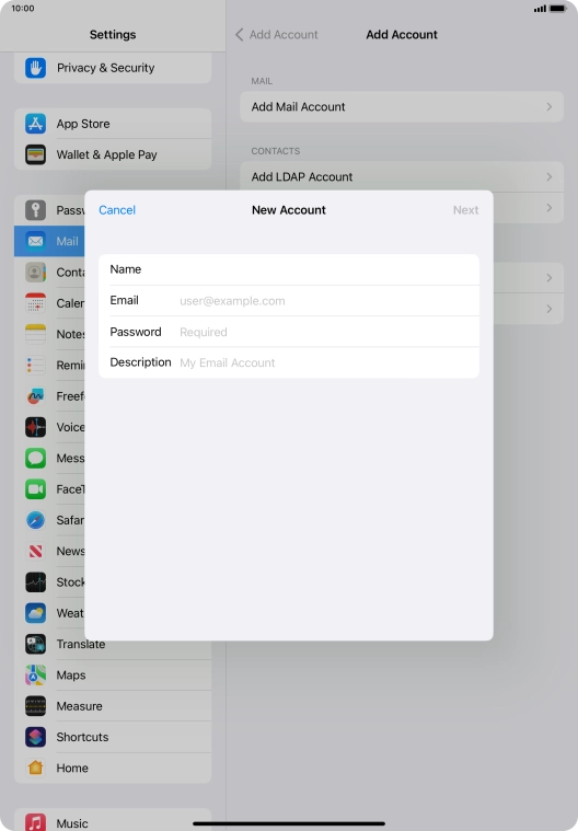 Press Email and key in your email address. Press Email and key in your email address.
