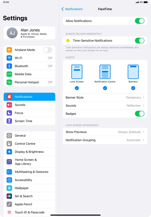 Press the indicator next to Press the indicator next to