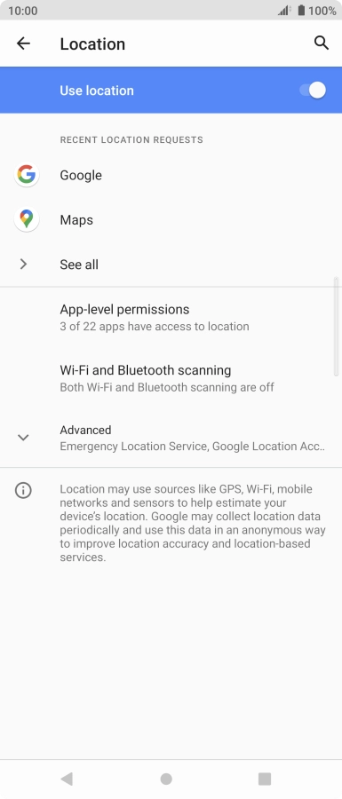Press App-level permissions. Press App-level permissions.