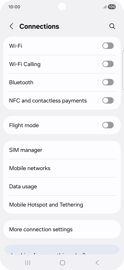 Press Mobile Hotspot and Tethering. Press Mobile Hotspot and Tethering.