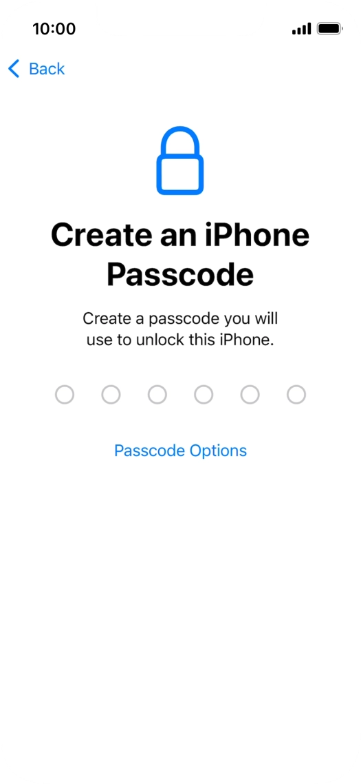 Press Passcode Options. Press Passcode Options.