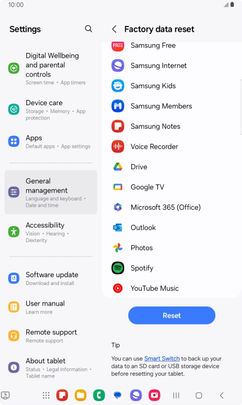Press Reset. Press Reset.
