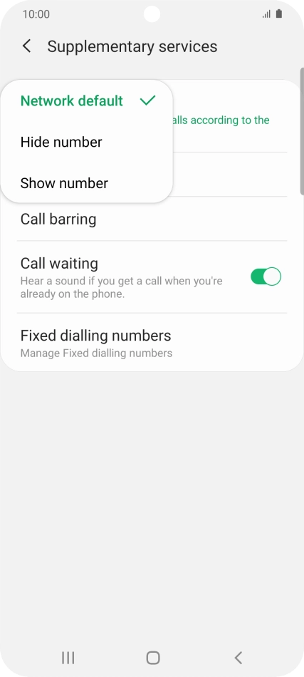 Press Show number to turn on caller identification. Press Show number to turn on caller identification.