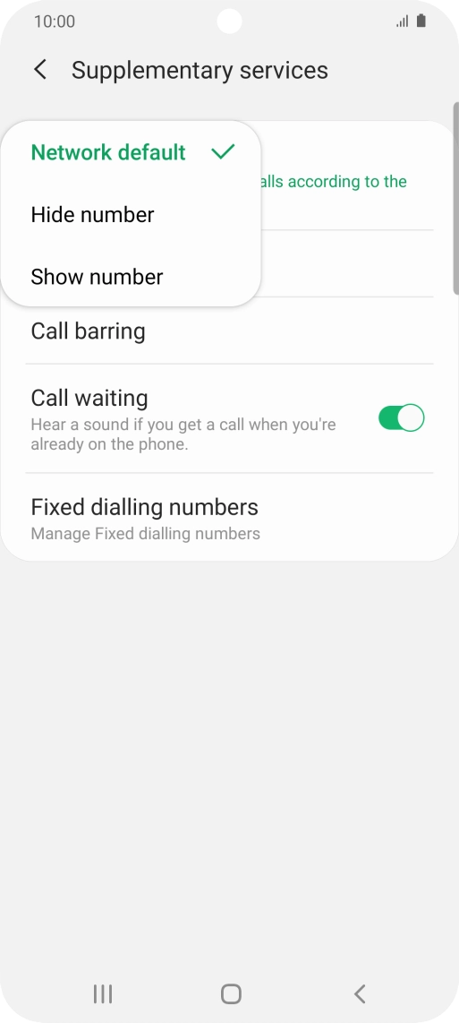 Press Show number to turn on caller identification. Press Show number to turn on caller identification.