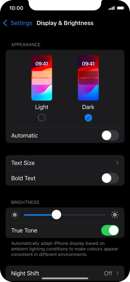 Press the indicator next to Press the indicator next to