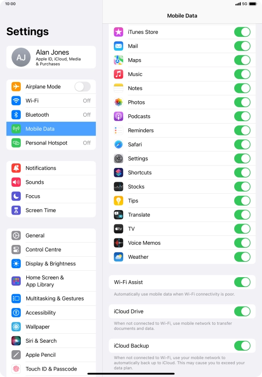 Press the indicator next to Press the indicator next to