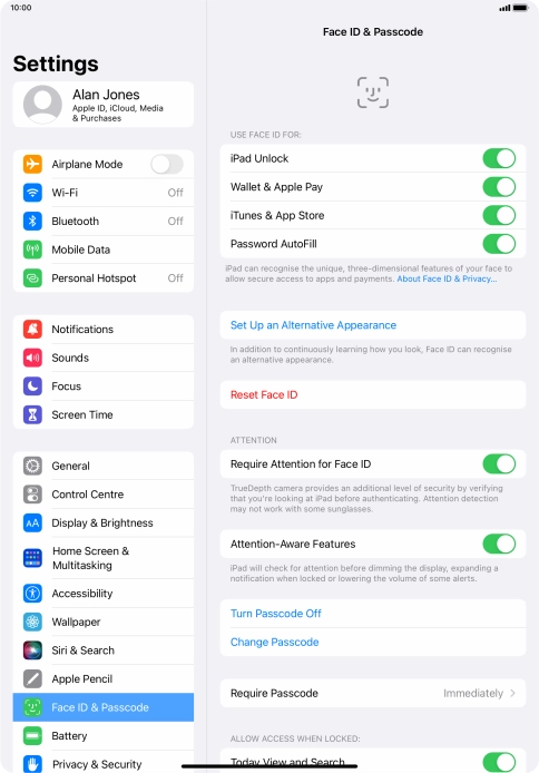 Press the indicators next to the required settings to turn them on or off. Press the indicators next to the required settings to turn them on or off.