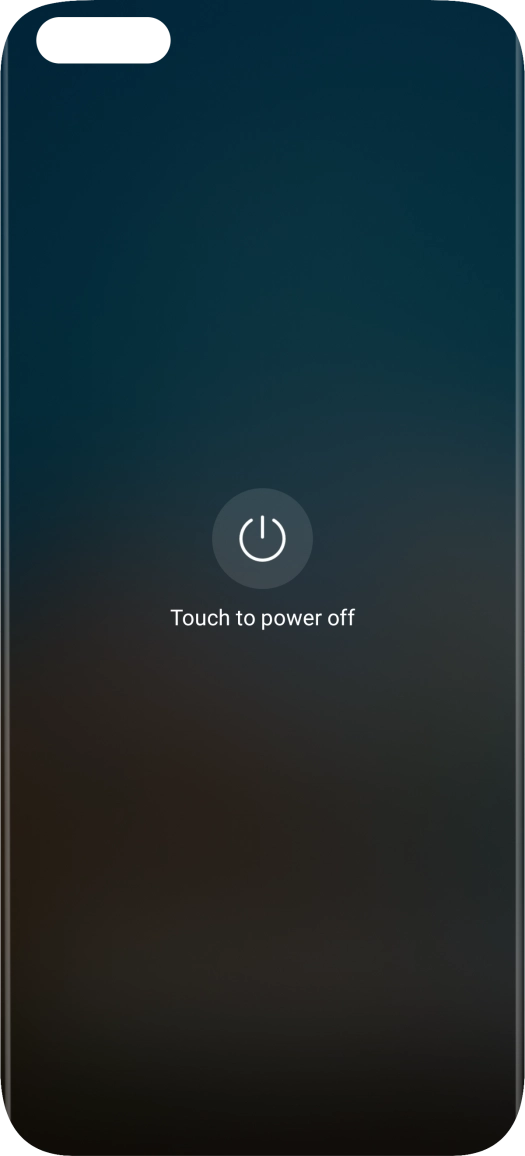 Press Touch to power off. Press Touch to power off.