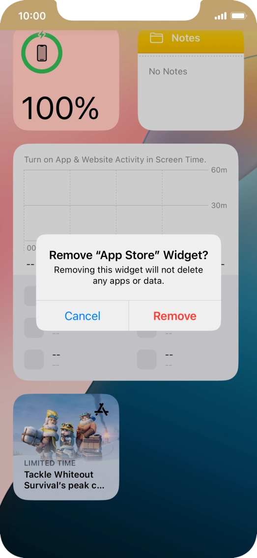 Press Remove. Press Remove.