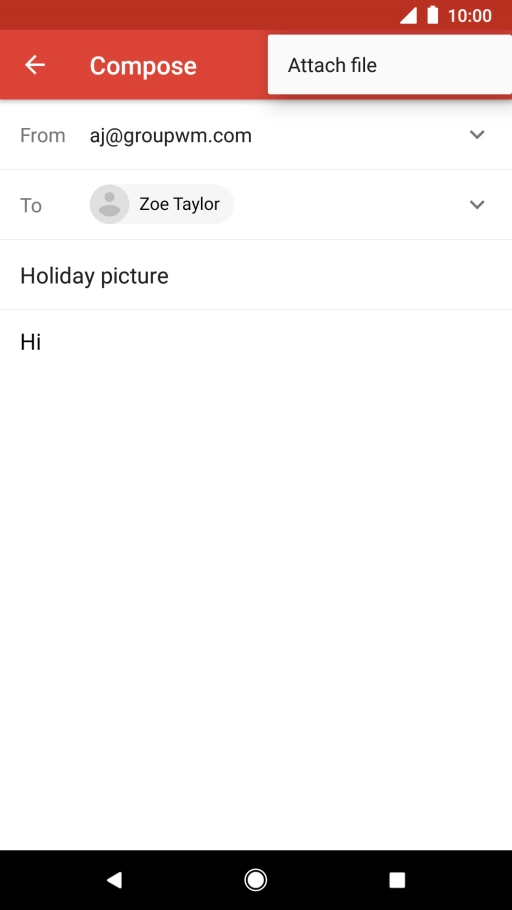 Press Attach file and go to the required folder. Press Attach file and go to the required folder.