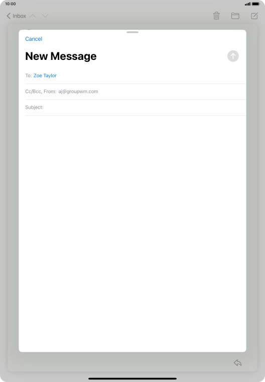 Press Subject: and key in the required subject. Press Subject: and key in the required subject.