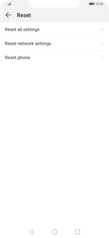 Press Reset phone. Press Reset phone.