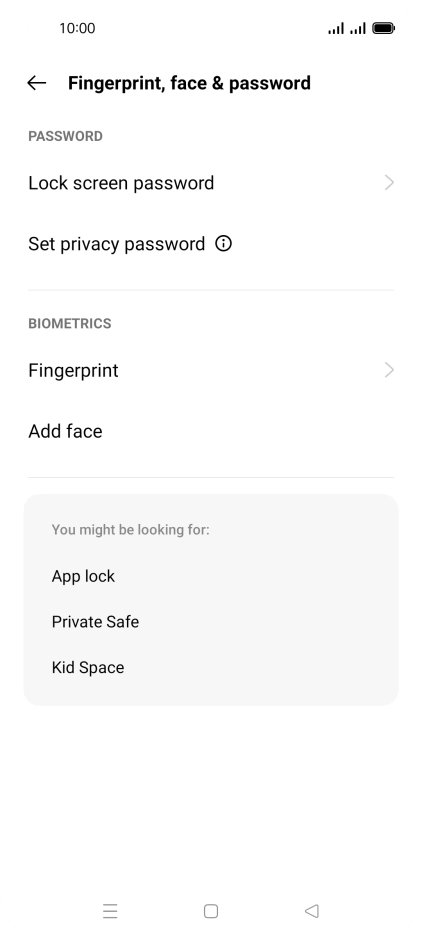 Press Lock screen password and key in the additional phone lock code you created earlier. Press Lock screen password and key in the additional phone lock code you created earlier.