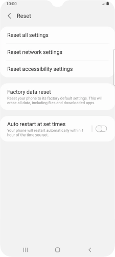 Press Factory data reset. Press Factory data reset.