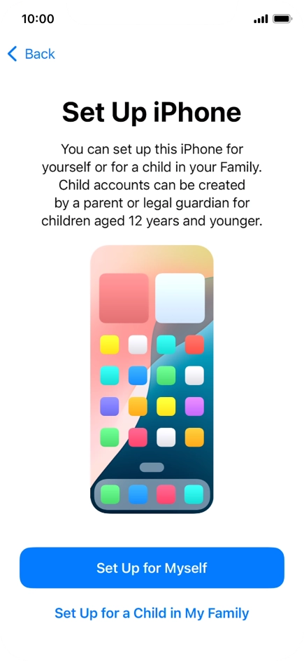 Press Set Up for Myself. Press Set Up for Myself.