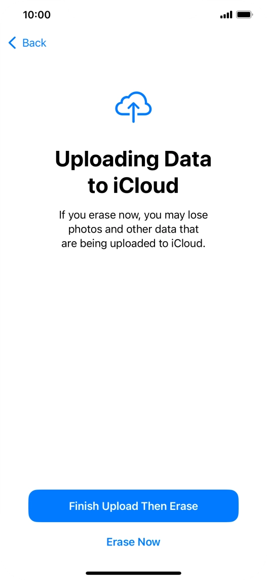 Press Erase Now. Press Erase Now.