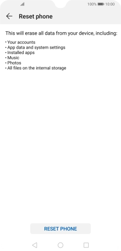 Press RESET PHONE. Press RESET PHONE.