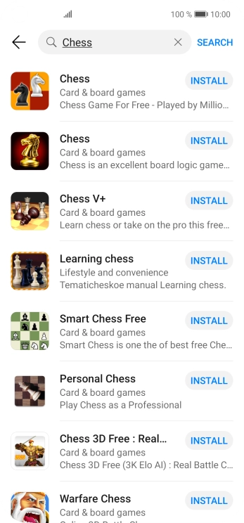 Press the required app. Press the required app.