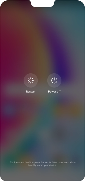 Press Power off. Press Power off.