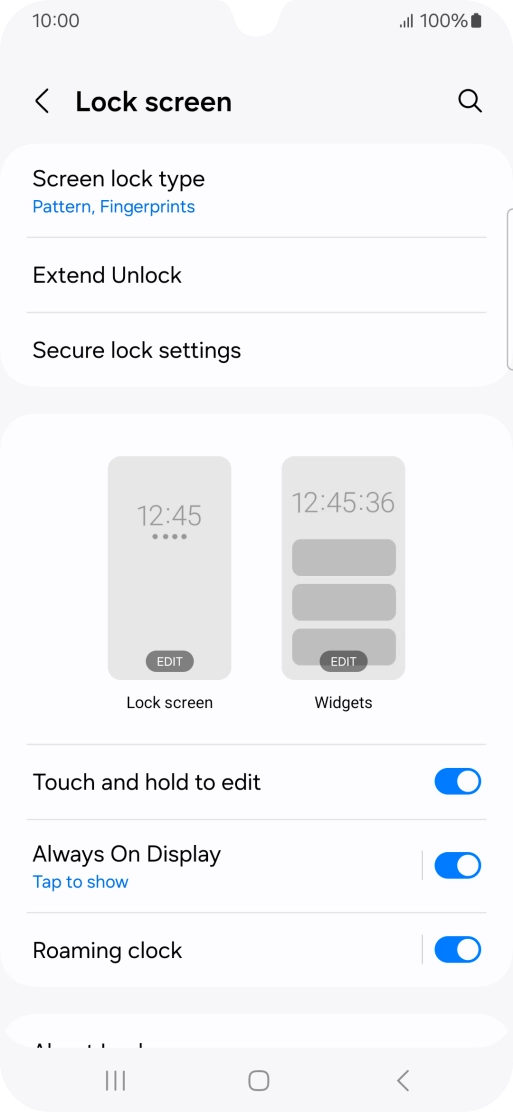Press Screen lock type and key in the additional phone lock code you created earlier. Press Screen lock type and key in the additional phone lock code you created earlier.