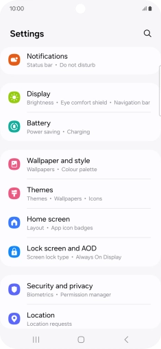 Press Lock screen and AOD. Press Lock screen and AOD.