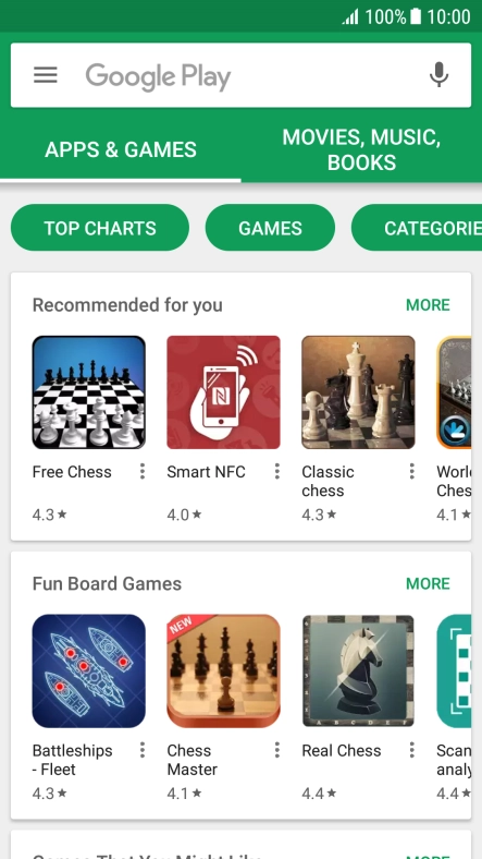 Press the search field. Press the search field.