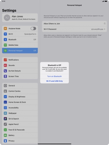 If Wi-Fi is turned on, press Wi-Fi and USB Only. If Wi-Fi is turned on, press Wi-Fi and USB Only.