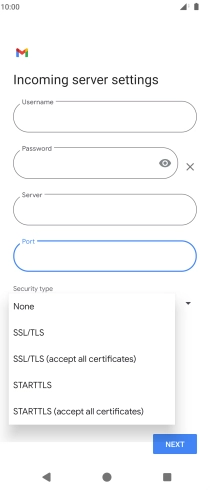 Press SSL/TLS. Press SSL/TLS.