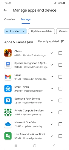 Press the required app. Press the required app.