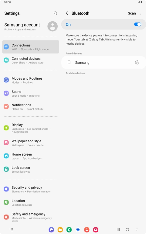 Press the Home key to return to the home screen. Press the Home key to return to the home screen.